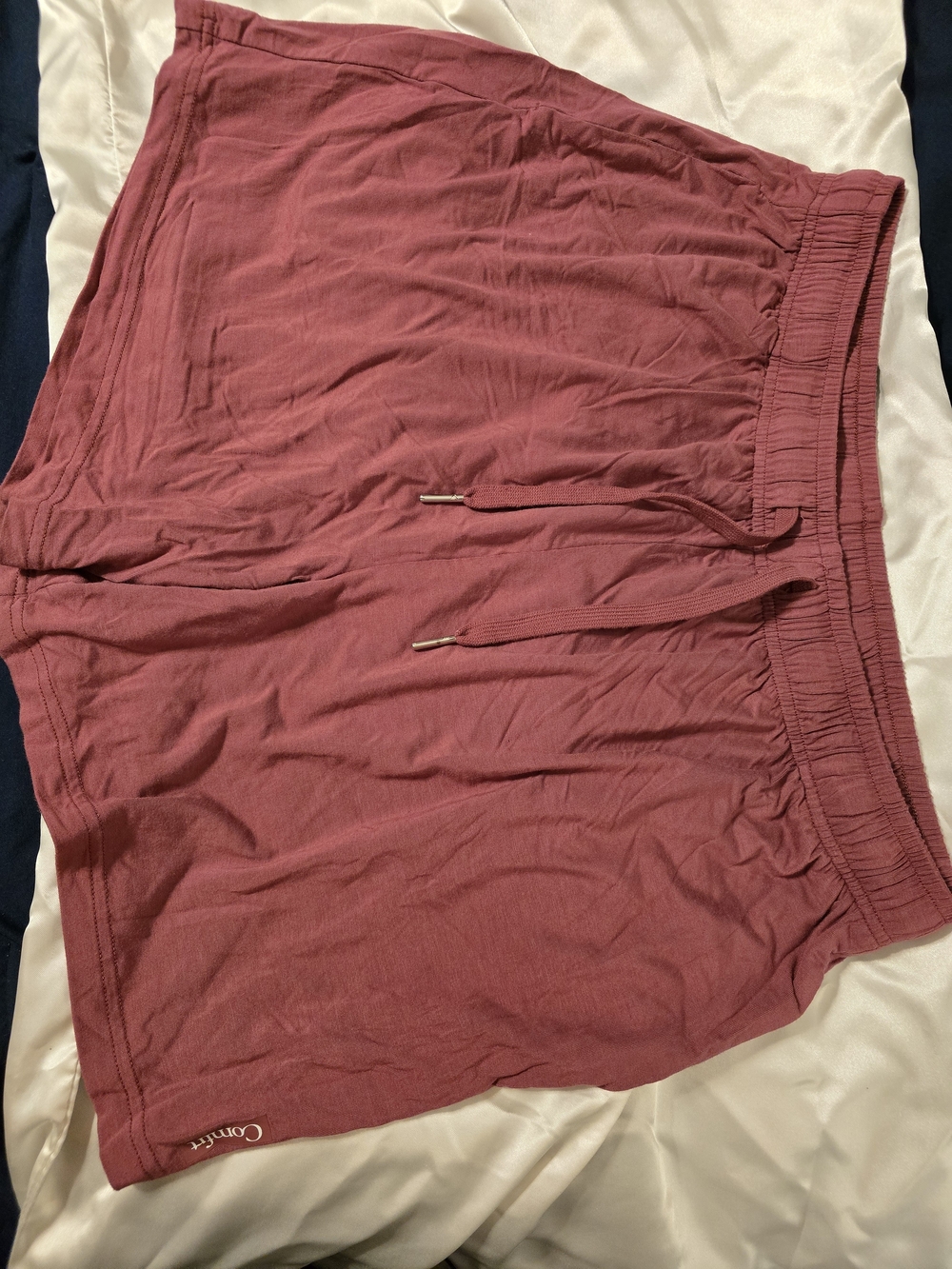 Comfrt - Adult's Pull-On Casual Shorts in Burgundy, Sage & Tan - Set of 3 - Picture 8 of 10
